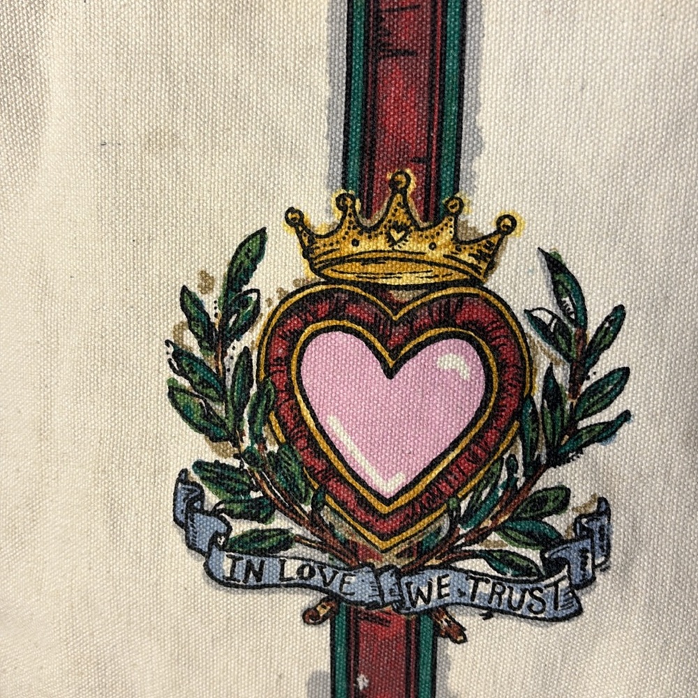 Brighton "In Love We Trust" Canvas Tote Bag - Picture 5 of 12